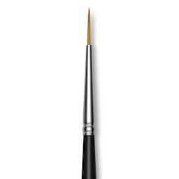 Trekell Synthetic Gold Taklon Brush - Liner, Short Handle, Size 0, close-up