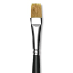 Trekell Synthetic Gold Taklon Brush - Grainer, Short Handle, Size 1/2", close-up