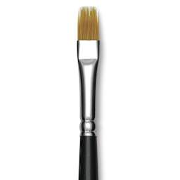 Trekell Synthetic Gold Taklon Brush - Grainer, Short Handle, Size 1/4", close-up