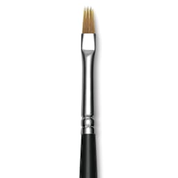 Trekell Synthetic Gold Taklon Brush - Grainer, Short Handle, Size 1/8", close-up