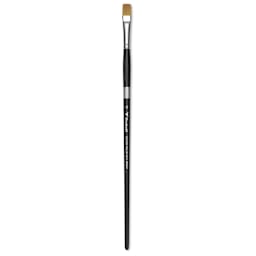 Trekell Synthetic Gold Taklon Brush - Bright, Long Handle, Size 12