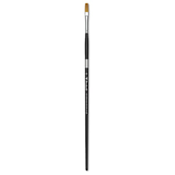 Trekell Synthetic Gold Taklon Brush - Flat, Long Handle, Size 8