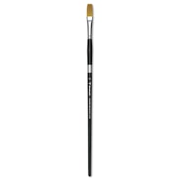 Trekell Synthetic Gold Taklon Brush - Flat, Long Handle, Size 12
