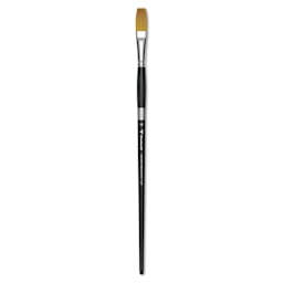 Trekell Synthetic Gold Taklon Brush - Flat, Long Handle, Size 16