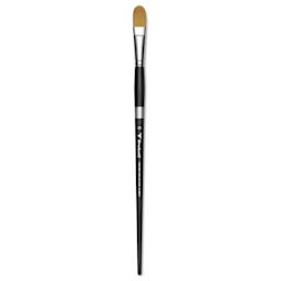 Trekell Synthetic Gold Taklon Brush - Filbert, Long Handle, Size 20