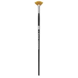 Trekell Synthetic Gold Taklon Brush - Fan, Long Handle, Size 2
