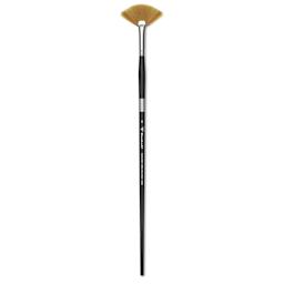 Trekell Synthetic Gold Taklon Brush - Fan, Long Handle, Size 4