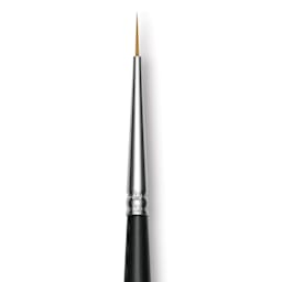 Trekell Synthetic Gold Taklon Brush - Liner, Long Handle, Size 20/0, close-up