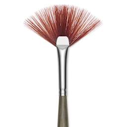 Da Vinci Forte Synthetic Brush - Fan, Short Handle, Size 3, close-up