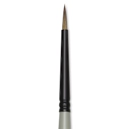 Silver Brush Black Pearl Synthetic Brush - Series 6400, Round, Size 0, Long Handle, close-up
