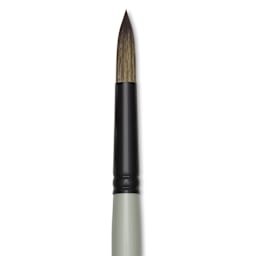 Silver Brush Black Pearl Synthetic Brush - Series 6400, Round, Size 8, Long Handle, close-up