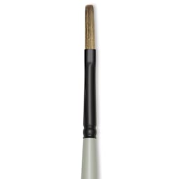 Silver Brush Black Pearl Synthetic Brush - Series 6401, Flat, Size 1, Long Handle, close-up