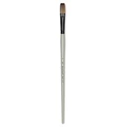 Silver Brush Black Pearl Synthetic Brush - Series 6401, Flat, Size 8, Long Handle
