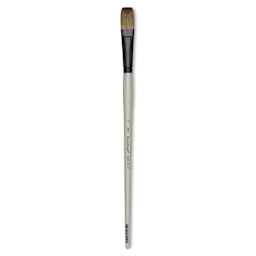 Silver Brush Black Pearl Synthetic Brush - Series 6401, Flat, Size 10, Long Handle