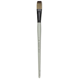 Silver Brush Black Pearl Synthetic Brush - Series 6401, Flat, Size 12, Long Handle