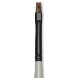 Silver Brush Black Pearl Synthetic Brush - Series 6402, Bright, Size 0, Long Handle, close-up
