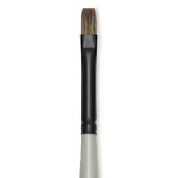 Silver Brush Black Pearl Synthetic Brush - Series 6402, Bright, Size 2, Long Handle, close-up