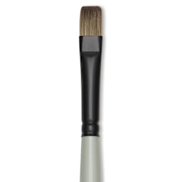 Silver Brush Black Pearl Synthetic Brush - Series 6402, Bright, Size 4, Long Handle, close-up