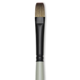 Silver Brush Black Pearl Synthetic Brush - Series 6402, Bright, Size 6, Long Handle, close-up