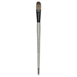 Silver Brush Black Pearl Synthetic Brush - Series 6403, Filbert, Size 12, Long Handle