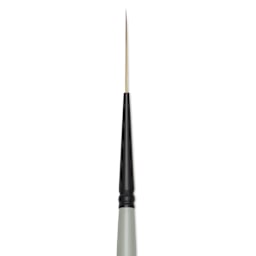 Silver Brush Black Pearl Synthetic Brush - Series 6407, Script Liner, Size 0, Long Handle, close-up