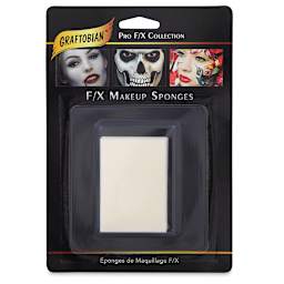 Graftobian Pro Makeup Sponges - Front of blister package of 6 foam sponges
