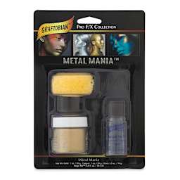 Cosmetic Powdered Metal Kits - Front of blister package of Gold Kit