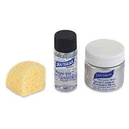 Cosmetic Powdered Metal Kits - Components of Silver Kit shown
