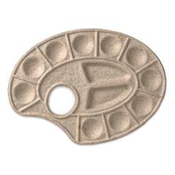 Toss Paint Plate Disposable Palette - Top view of single plate