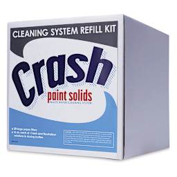 Crash Paint Solids Waste Water Cleaning System - Angled view of Refill Kit package