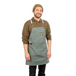 Front view of the Blick Utility Apron on a person