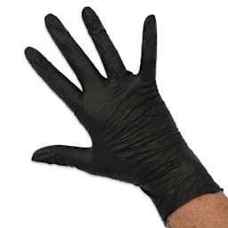 Montana Nitrile Gloves - Medium, Pkg of 100 Pairs, hand inside single glove