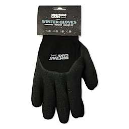 Montana Winter Gloves - Medium, front of the packaging showing left glove attached