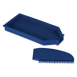 FolkArt Drizzle Flexible Paint Tray and Comb Tools - Set of 2, contents laid out