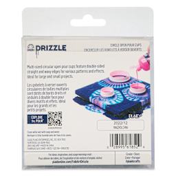 FolkArt Drizzle Circle Open Pour Cups - Set of 6, back of the packaging