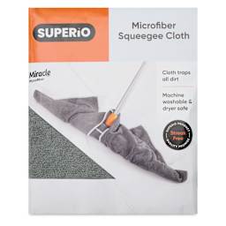Superio Microfiber Cloth - Dark Gray, 20" x 31", front of packaging