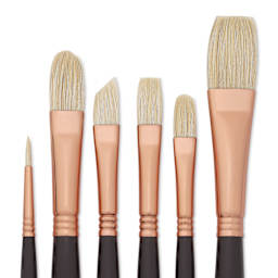 Utrecht Series 219 Soft Bristle Brush Set, close-up of brushes