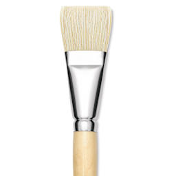Utrecht Rhenish Pure Hog Bristle Brush - Bright, Size 16, Long Handle