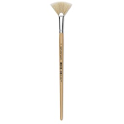Utrecht Rhenish Pure Hog Bristle Brush - Fan, Size 10, Long Handle (full length)