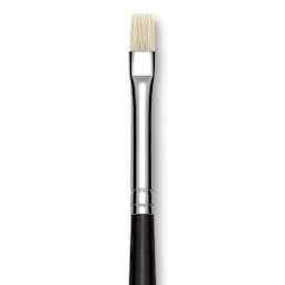 Utrecht Natural Chungking Pure Bristle Brush - Bright, Size 1, Long Handle, Close-up