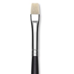 Utrecht Natural Chungking Pure Bristle Brush - Bright, Size 4, Long Handle, Close-up