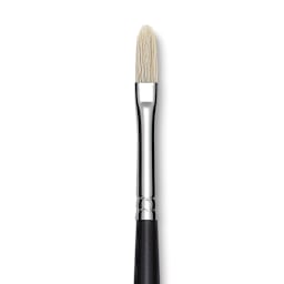 Utrecht Natural Chungking Pure Bristle Brush - Filbert, Size 2, Long Handle, Close-up