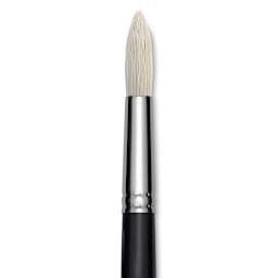 Utrecht Natural Chungking Pure Bristle Brush - Round, Size 10, Long Handle, Close-up