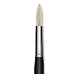 Utrecht Natural Chungking Pure Bristle Brush - Round, Size 12, Long Handle, Close-up