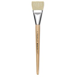 Utrecht Rhenish Pure Hog Bristle Brush - Bright, Size 20, Long Handle (full length)
