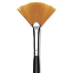 Utrecht Synthetic Sablette Brush - Long Handle, Fan, Size 6, close-up