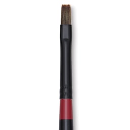 Utrecht Manglon Synthetic Brush - Bright, Size 4, Long Handle close-up