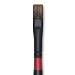 Utrecht Manglon Synthetic Brush - Bright, Size 12, Long Handle close-up
