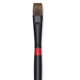 Utrecht Manglon Synthetic Brush - Bright, Size 16, Long Handle close-up