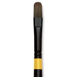 Utrecht Manglon Synthetic Brush - Filbert, Size 10, Long Handle close-up